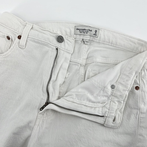 ABERCROMBIE & FITCH Curve Love The Ankle Straight Ultra High Rise Jeans Size 29S - Picture 6 of 8